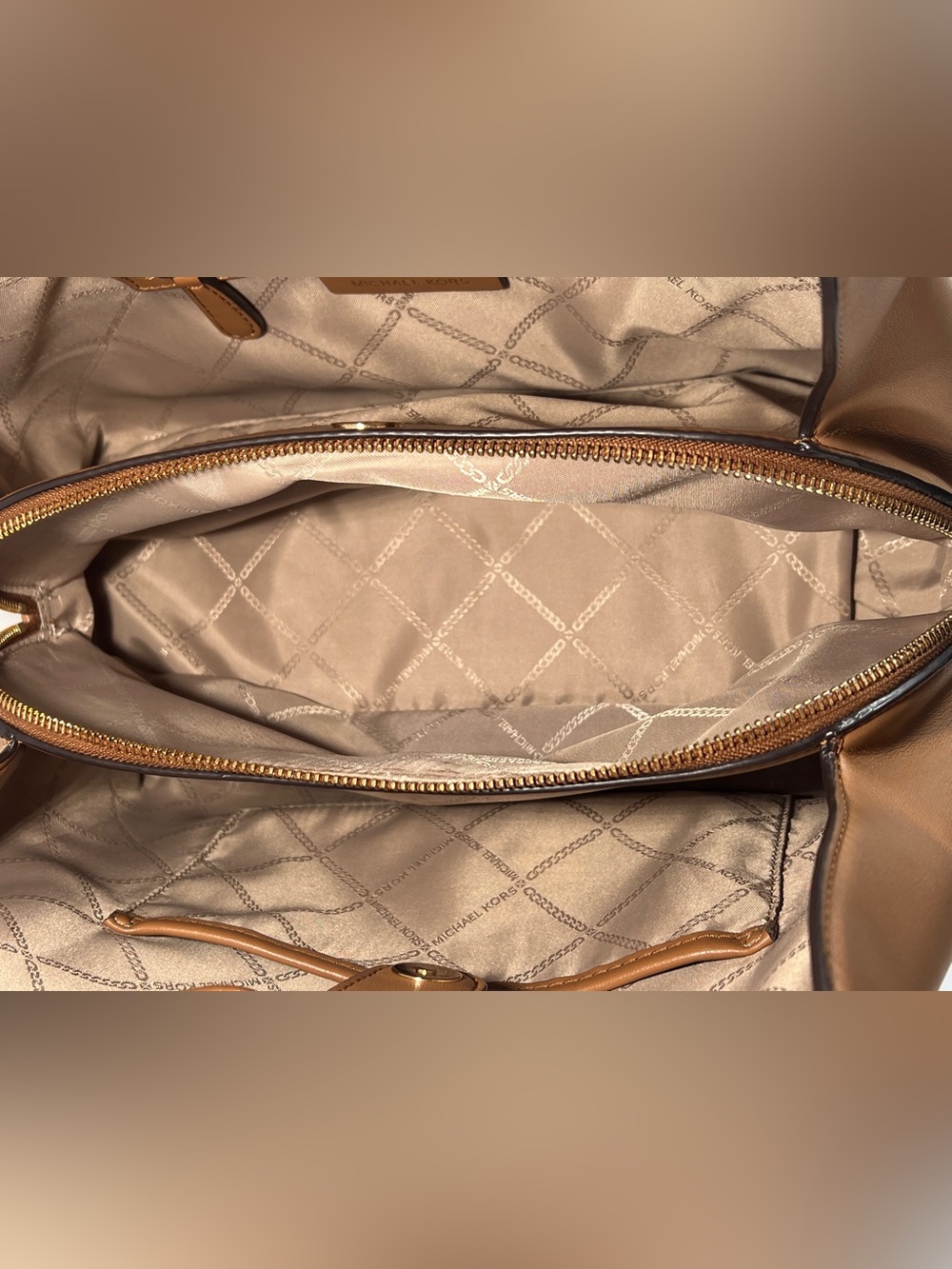 Michael Kors Rosemary Large Logo Shoulder Bag Vanilla Acorn Matching Wallet - Picture 12 of 16
